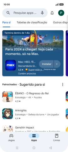 Prima o ícone de perfil.