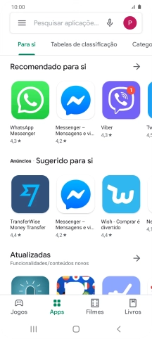 Prima a caixa de pesquisa.
