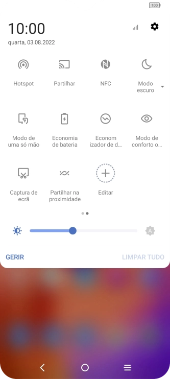 Prima Economia de bateria para ativar a função.