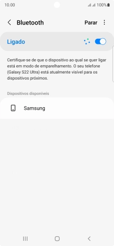 Prima o dispositivo Bluetooth pretendido e siga as indicações no ecrã para emparelhar o dispositivo pretendido com o telefone.