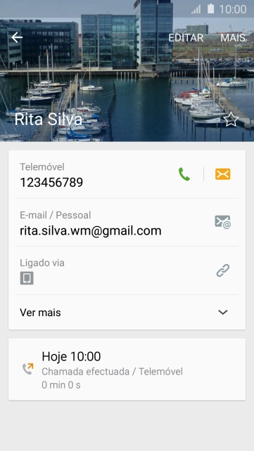 Prima a tecla de início para terminar e voltar ao ecrã inicial.