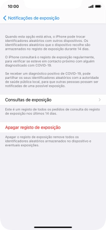 Prima Apagar registo de exposição.