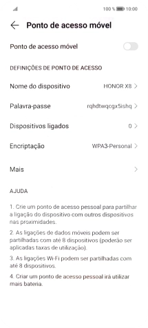 Prima Palavra-passe e introduza a password pretendida.