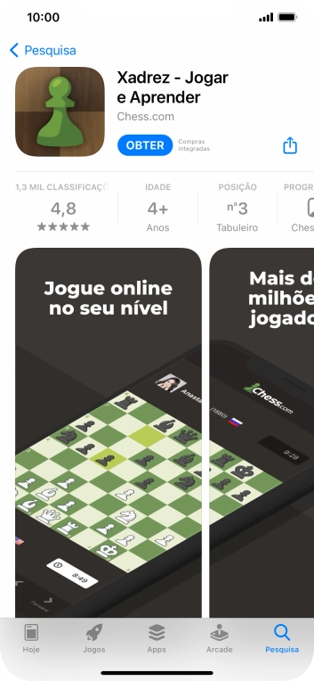 Prima OBTER e siga as indicações no ecrã para instalar a app.