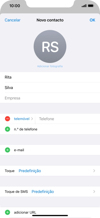 Prima Telefone e introduza o número de telefone pretendido.