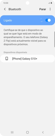 Prima o dispositivo Bluetooth pretendido e siga as indicações no ecrã para emparelhar o dispositivo pretendido com o telefone.