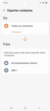 Prima o nome do cartão SIM.