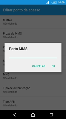 Introduza 80 e prima OK.