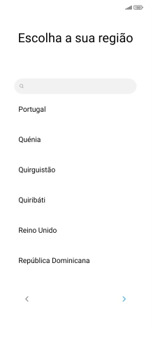 Prima a área ou país pretendido.