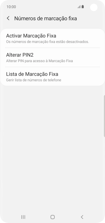 Prima Activar Marcação Fixa.