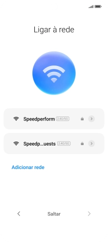 Prima a rede Wi-Fi pretendida.