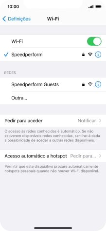 Para voltar ao ecrã inicial, deslize o dedo de baixo para cima a partir da base do ecrã.