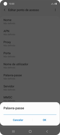 Introduza vodafone e prima OK.
