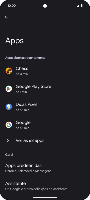 Prima Ver as apps.