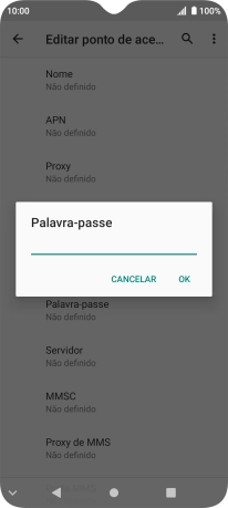Introduza vodafone e prima OK.