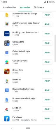 Prima a app pretendida.