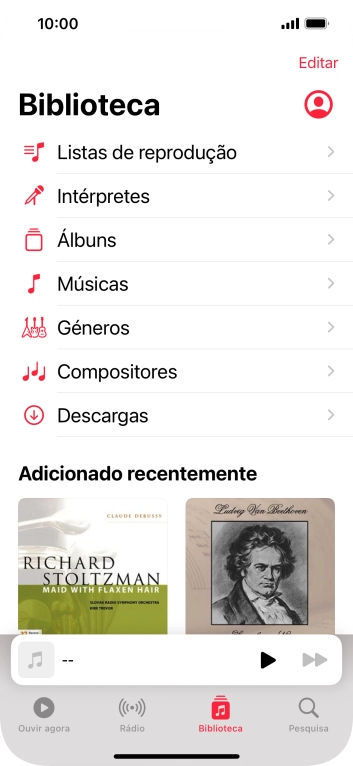 Prima Listas de reprodução.