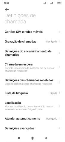 Prima Definições avançadas.