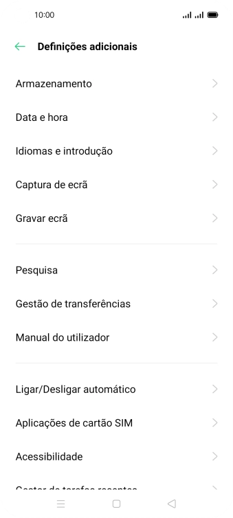 Prima Data e hora.
