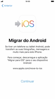 Antes de ser possível transferir conteúdo para o seu telefone, é necessário instalar a app 