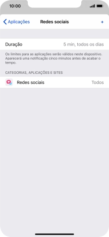 Prima o ícone para adicionar.