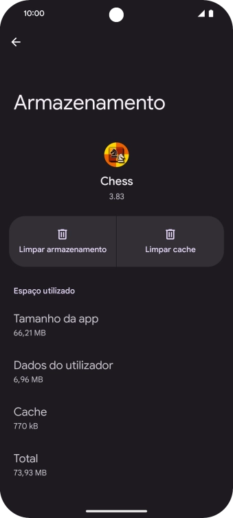 Prima Limpar cache.