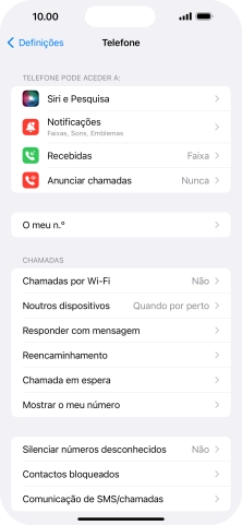 Prima Mostrar o meu número.