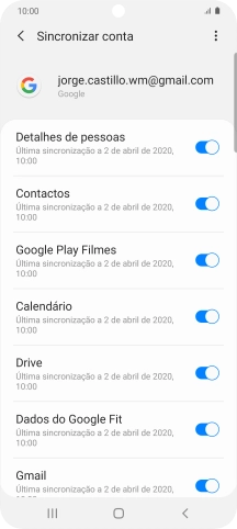 Prima a tecla de início para terminar e voltar ao ecrã inicial.