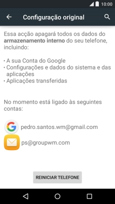 Prima REINICIAR TELEFONE.