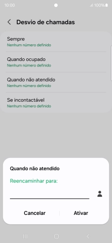 Introduza 123 e prima Ativar.