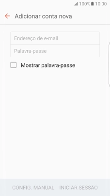 Prima Endereço de e-mail e introduza o seu endereço de e-mail.