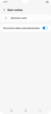 Prima Adicionar conta.