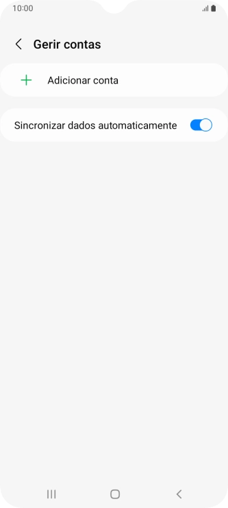 Prima Adicionar conta.