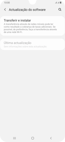 Prima Transferir e instalar. Se existir uma nova versão de software disponível, será agora indicado no ecrã. Siga as indicações no ecrã para atualizar o software do telefone.