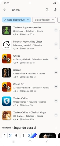Prima a app pretendida.