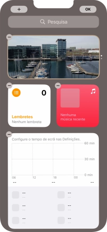 Prima o ícone para adicionar.