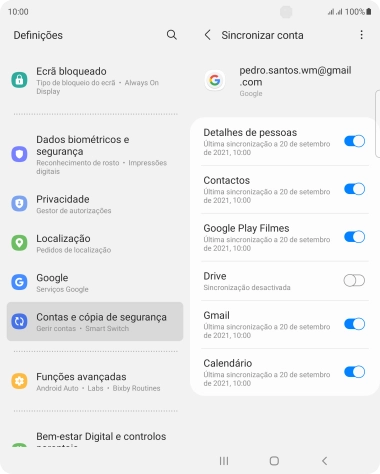 Prima a tecla de início para terminar e voltar ao ecrã inicial.