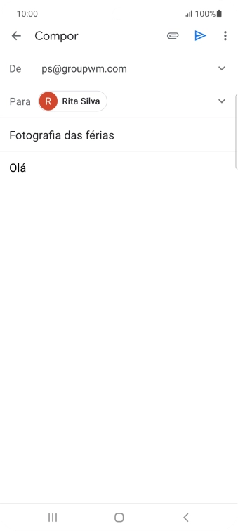 Prima o ícone de anexo.