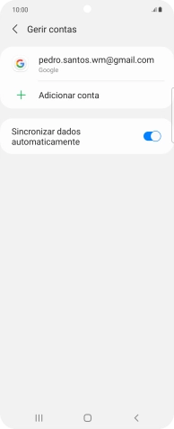Prima Adicionar conta.