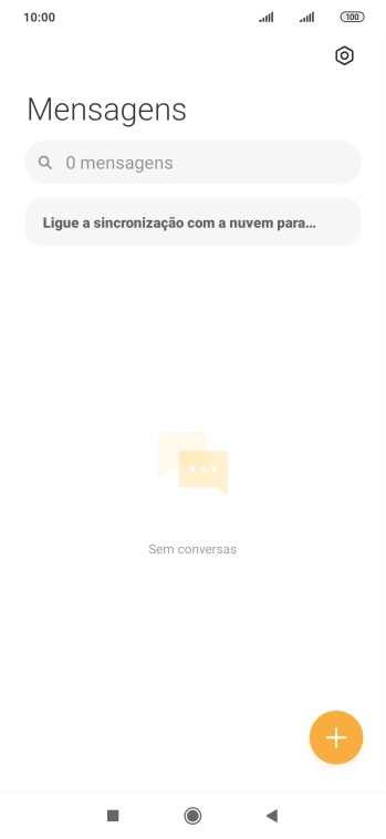 Prima o ícone de nova mensagem.
