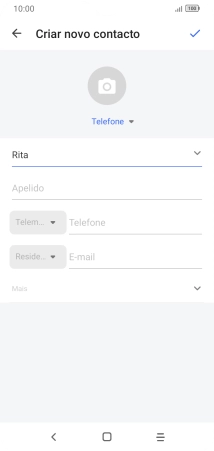 Prima Apelido, e introduza o apelido pretendido.