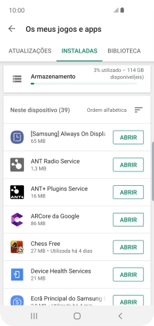 Prima a app pretendida.