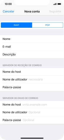 Prima Nome de utilizador e introduza o nome de utilizador da sua conta de e-mail.
