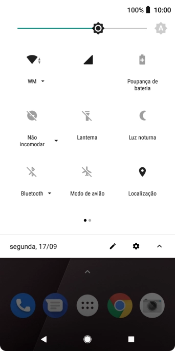 Prima Modo de avião para ativar ou desativar a função.