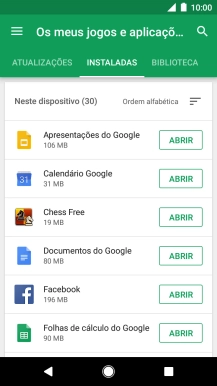 Prima a app pretendida.