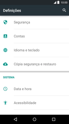 Prima Idioma e teclado.
