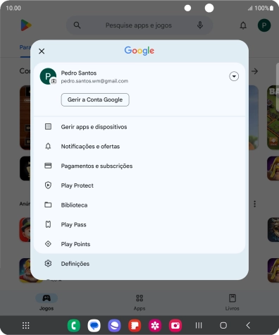 Prima Gerir apps e dispositivos.