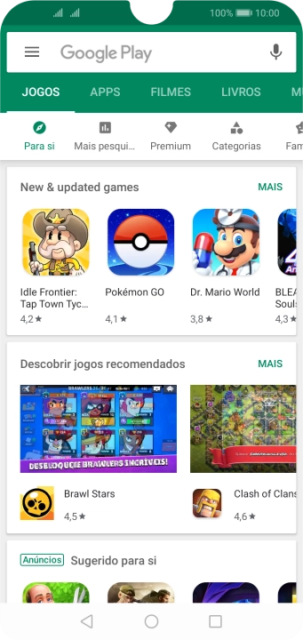 Prima a caixa de pesquisa.