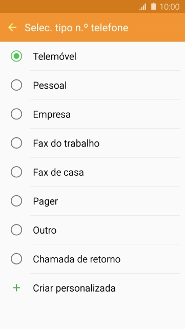 Prima o tipo de número pretendido.