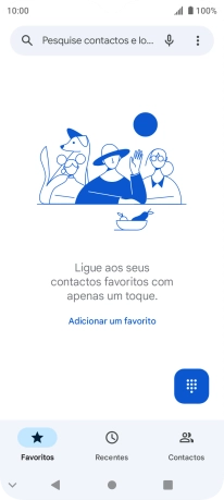 Prima o ícone de menu.